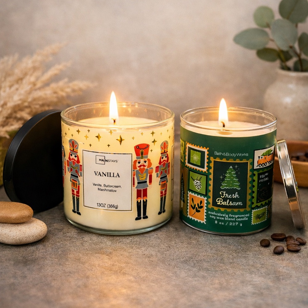 2 Vanilla and Fresh Balsam Candles